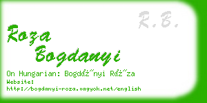 roza bogdanyi business card